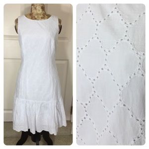 Ivan’s trump white eyelet dress